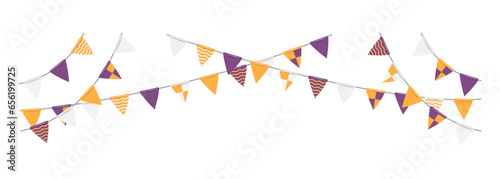Bunting garland (pennant flags) decoration illustration