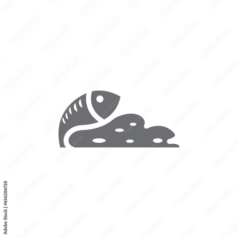 pizza fish logo food design abstract vector illustration pizza fish logo food design abstract vector illustration