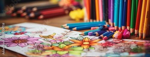 Children color pencils , Back to school Concept 