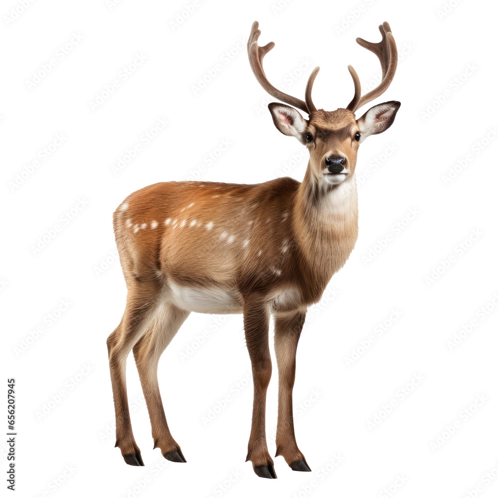 A reindeer standing looking at the camera A reindeer standing looking at the camera