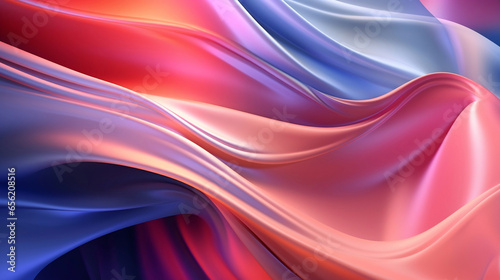 Shiny gradient color colorful wavy silky texture modern abstract background.