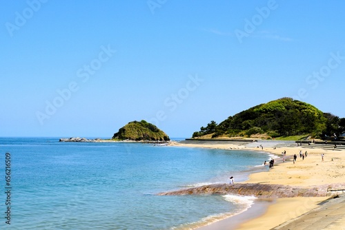 Beach with Blue Sky, Fukuoka, Japan