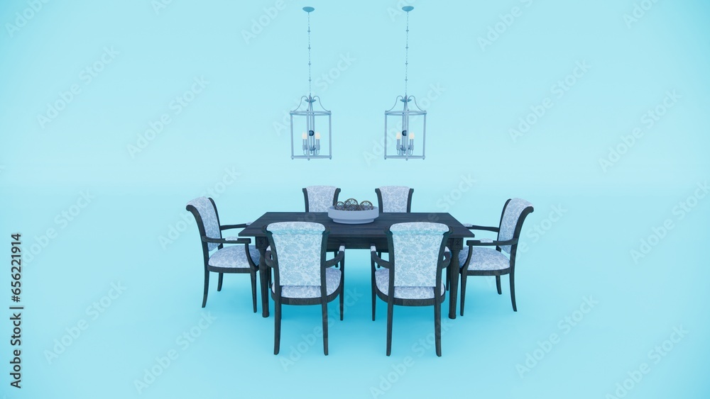 dining table warm nuances at room