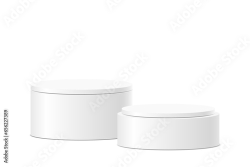 realistic 3d pedestal podium for product presentation