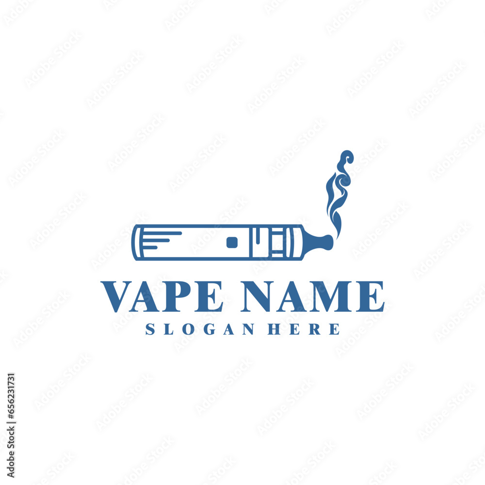 Vape logo design concept vector. Vaping illustration design