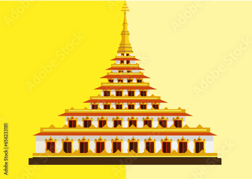 Khon Kaen Province One of the most beautiful temples in Thailand.