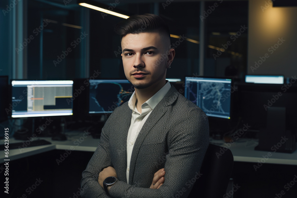 Portrait of a trader in the office