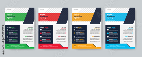 Modern Creative Corporate business, digital marketing agency flyer Brochure design, cover modern layout, annual report, poster, flyer in A4 template
