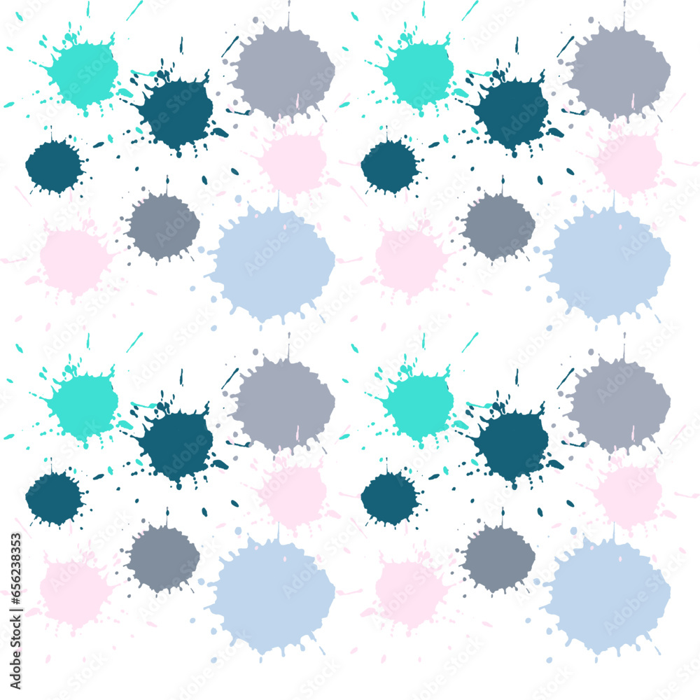 set of splashes, ink color drop winter tone set of splashes, ink color drop winter tone