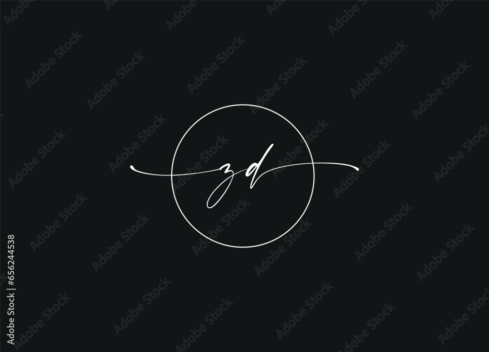 ZD   Handwriting logo design