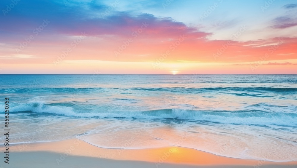 Fototapeta premium Beautiful seascape at sunset.