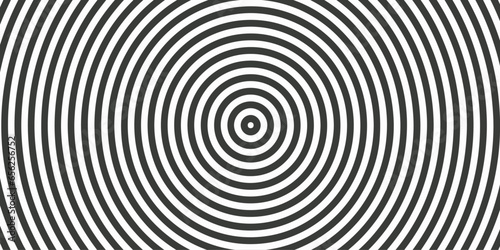 Optical illusions, scanimation, barrier-grid animation simple foil slides abstract artsy transparent slides, geometric shapes circular pattern. Black and white circle background texture .