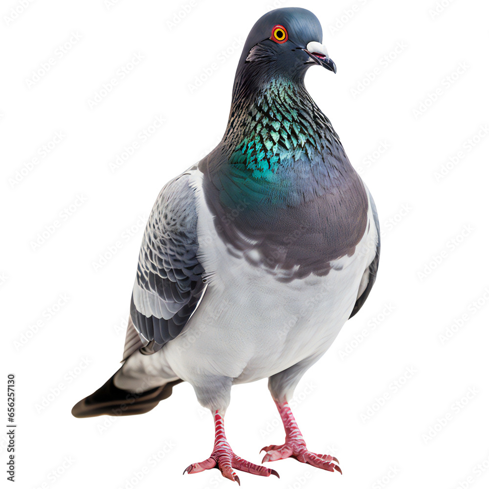 Standing pigeon isolated on transparent Standing pigeon isolated on transparent