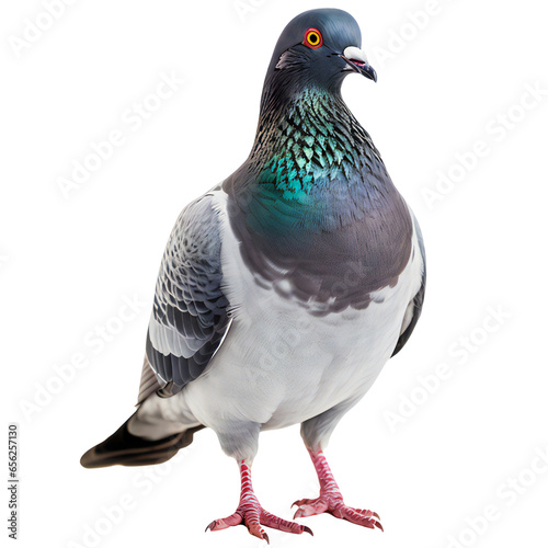 Standing pigeon isolated on transparent © kilimanjaro 