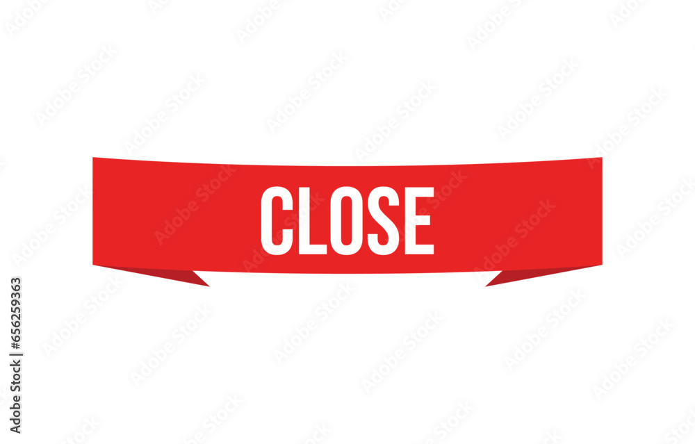 Close Vector banner ribbon design Close Vector banner ribbon design