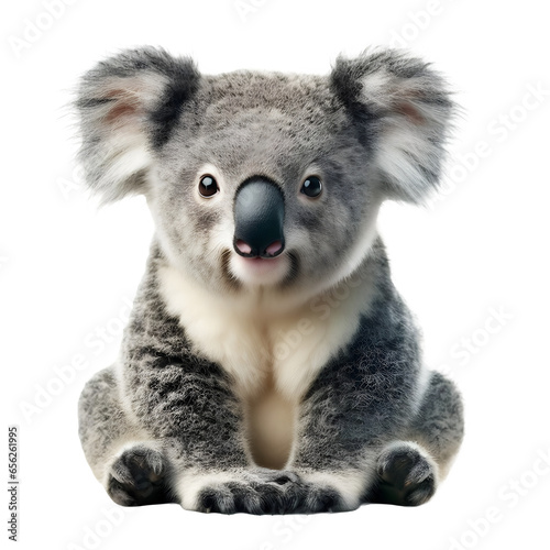 Isolated Koala animal on a transparent background, PNG Format