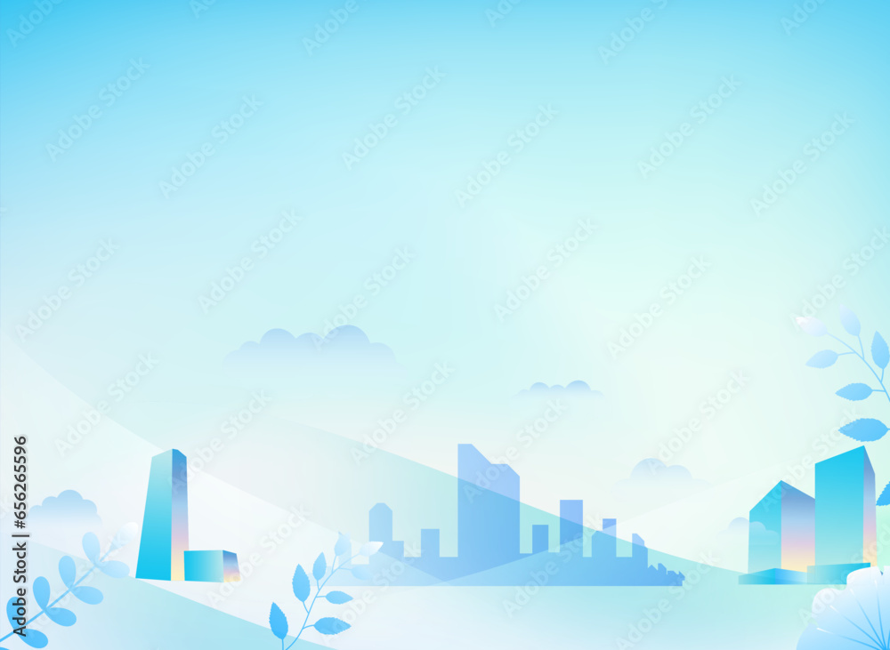 都市の青い抽象的な背景
