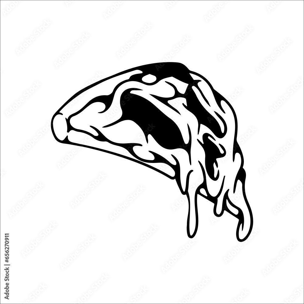 concept melted pizza vector illustration concept melted pizza vector illustration
