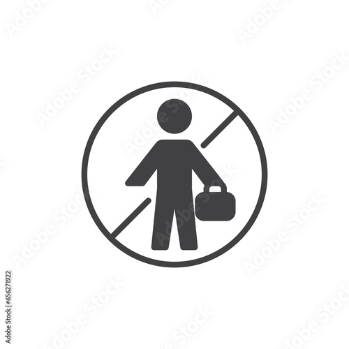 No Soliciting vector icon photo