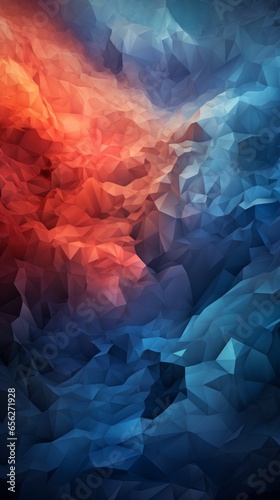 Wallpaper of a Series of Triangles Forming an Abstract Mountain Range, Generative AI
