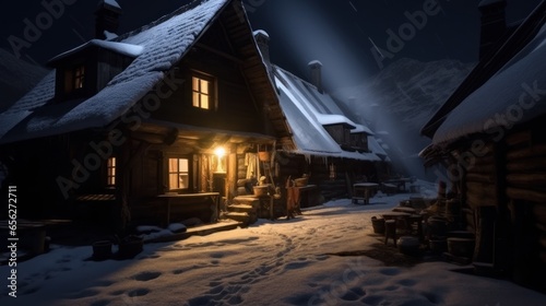 The house is very cold at night when there is snow.