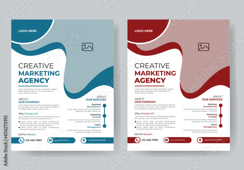 Corporate and Creative Marketing Business Flyer template design