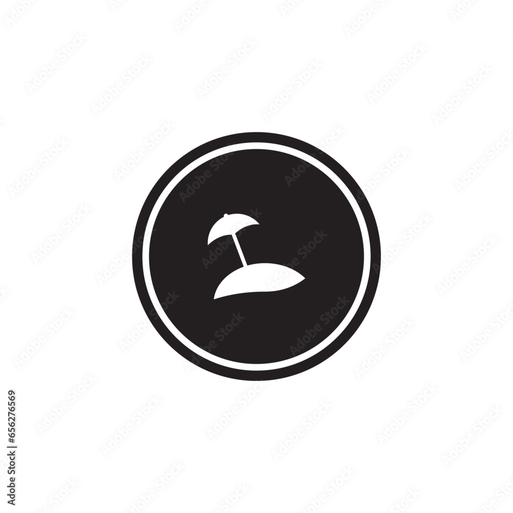 beach icon vector beach icon vector