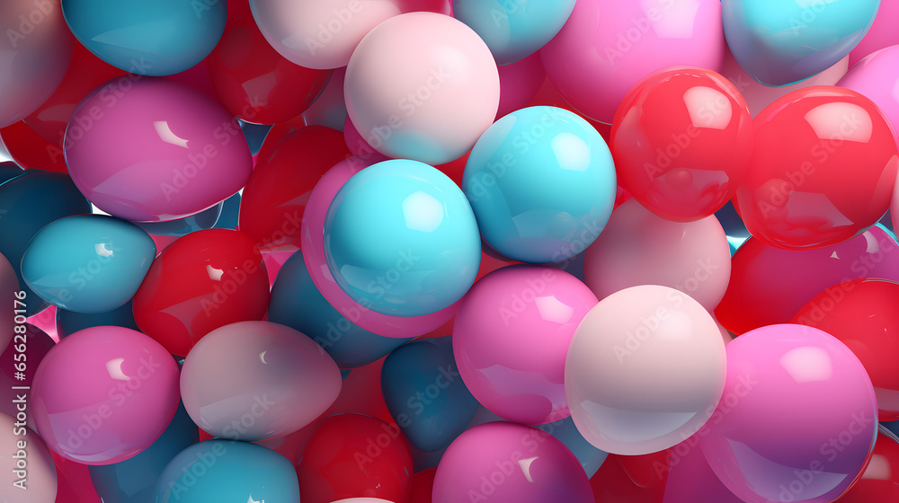 colorful balloons background, Generative Ai