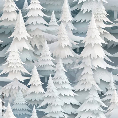 Christmas Tree seamless background tile created with Generative AI technology
