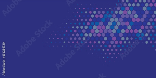 Geometric abstract Hexagon Two Color Background