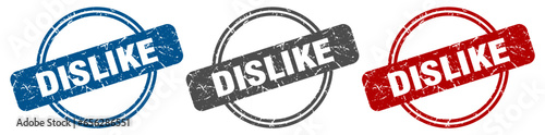 dislike stamp. dislike sign. dislike label set
