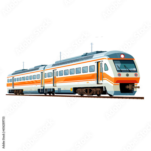 train on white background