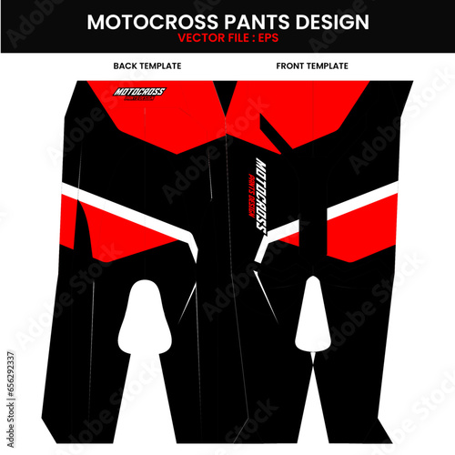 Ready to print motocross pants design. Clothing designs for sublimation printing
