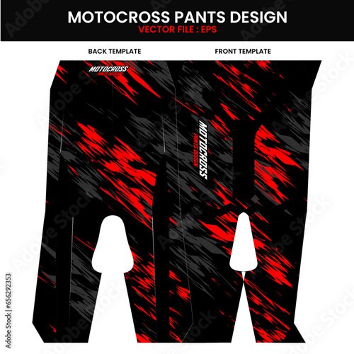 Ready to print motocross pants design. Clothing designs for sublimation printing