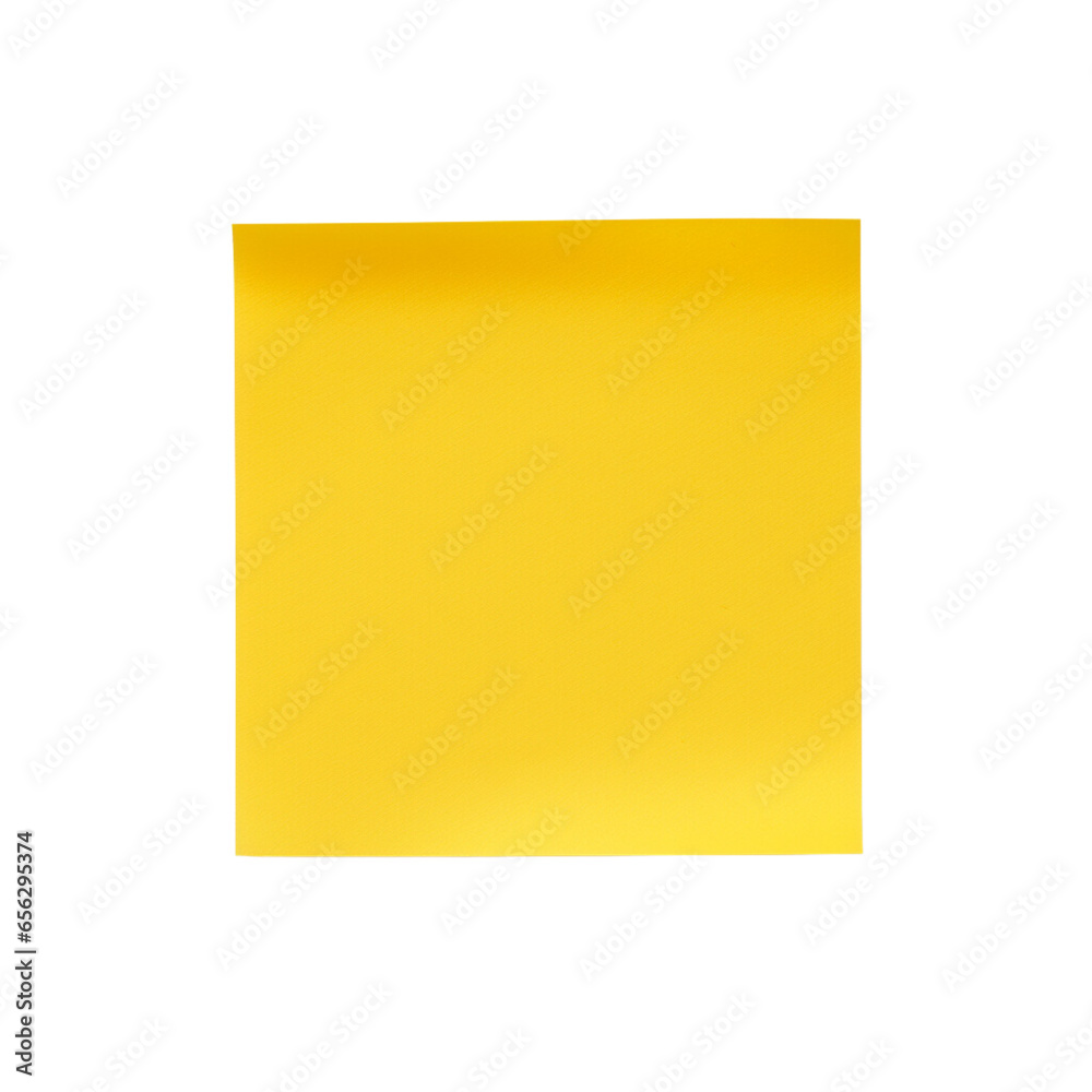 Yellow sticky Post-it notes isolated on a transparent or white background, PNG Yellow sticky Post-it notes isolated on a transparent or white background, PNG