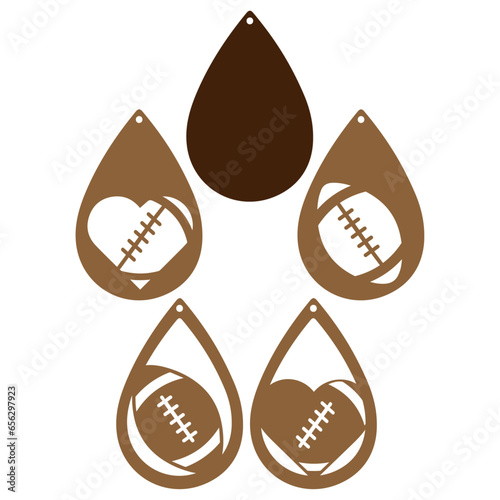 Football Earring Templates