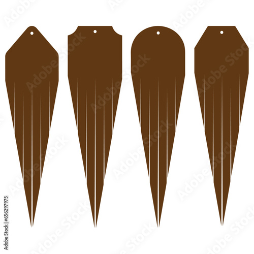 Long Fringe Earring Templates