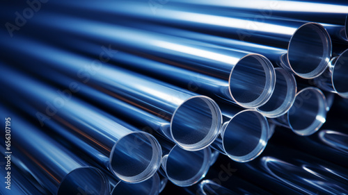 photograph of Metal tubes, Metallic Pipe. telephoto lens daylight
