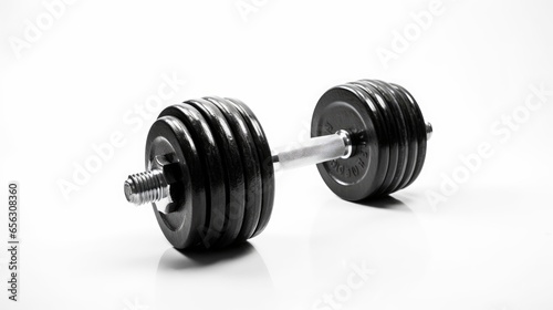 Isolated barbells on White Background