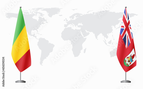 Mali and Bermuda flags for official meeting