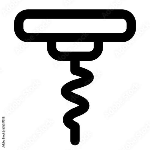 corkscrew icon for illustration