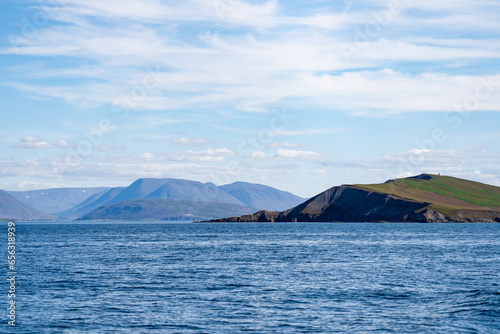 Fjords and sea in North Iceland