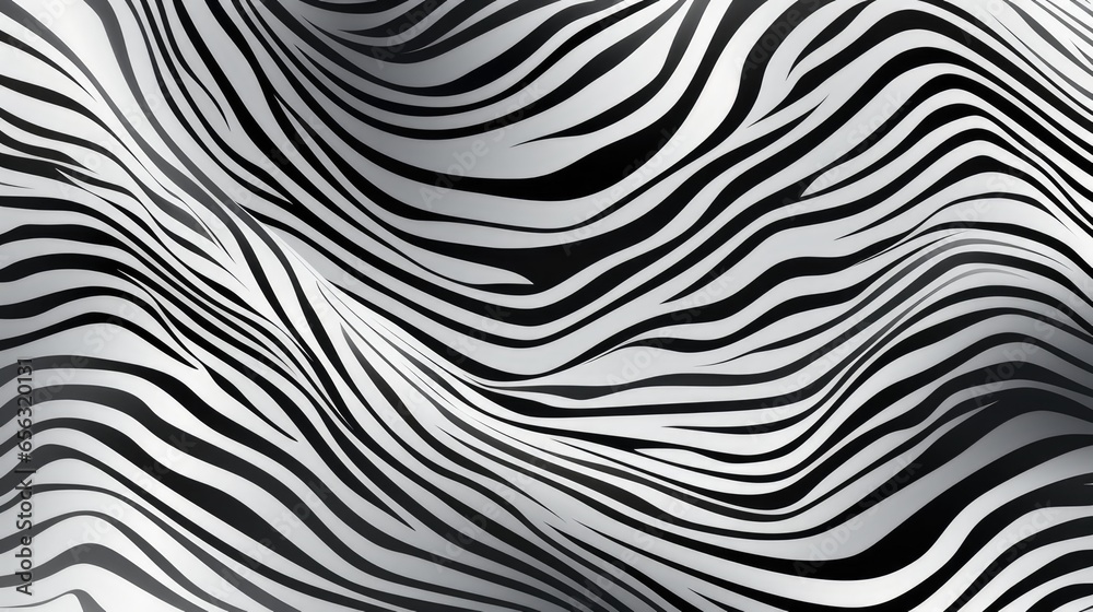 abstract vector seamless pattern with bold curved lines and swirls. black and white wallpaper