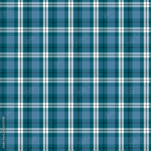 Seamless pattern in discreet green, turquoise and dark blue colors for plaid, fabric, textile, clothes, tablecloth and other things