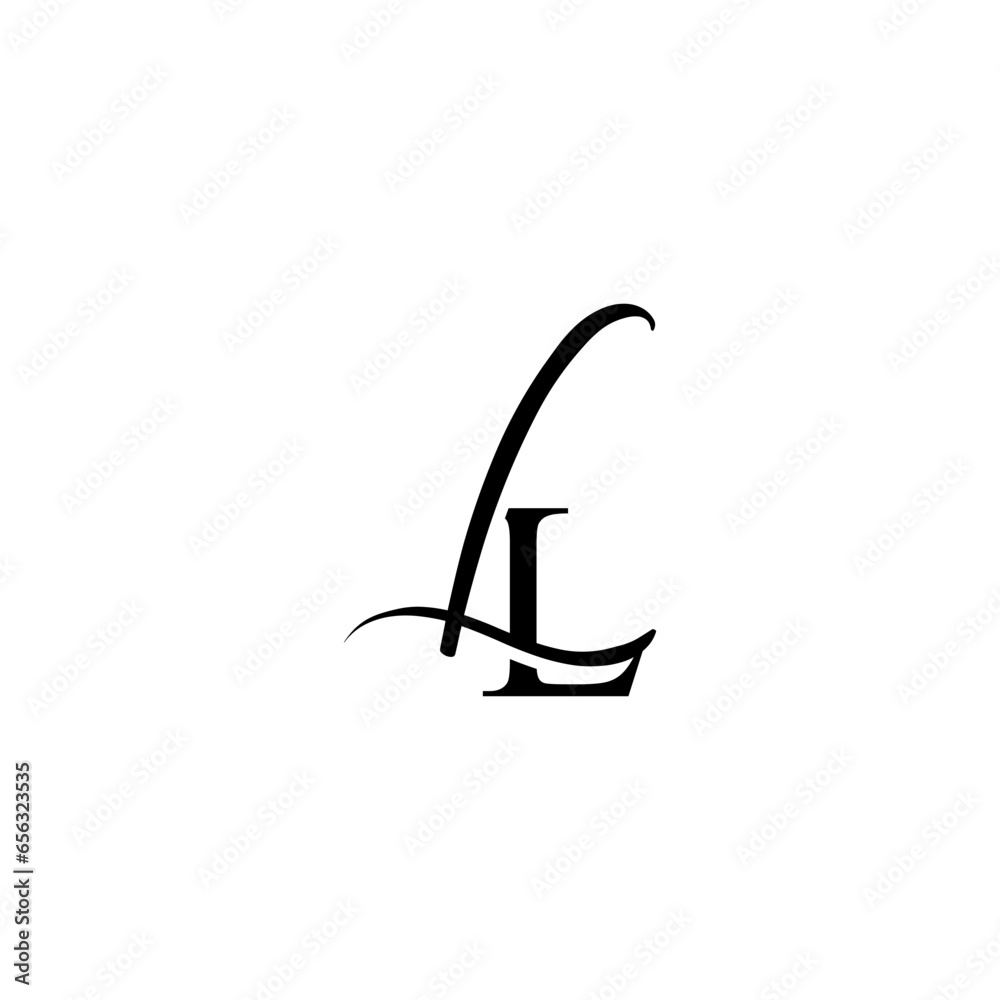 initial letter ll unique monogram logo vector black color initial letter ll unique monogram logo vector black color