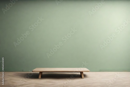 empty room with wooden table © Amer