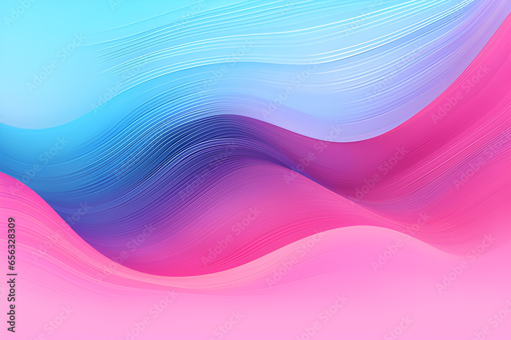 Obraz premium Vibrant Colored Banner Background With Pastel Violet, Hot Pink and Sky Blue Color. Abstract Waves Design.