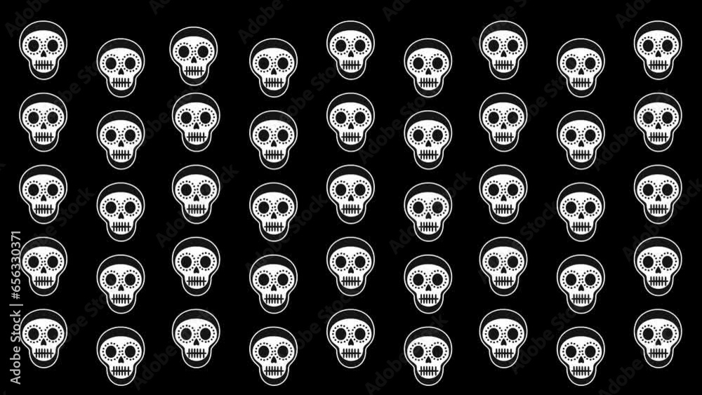 Gothic texture with animated skull with chroma key Gothic texture with animated skull with chroma key