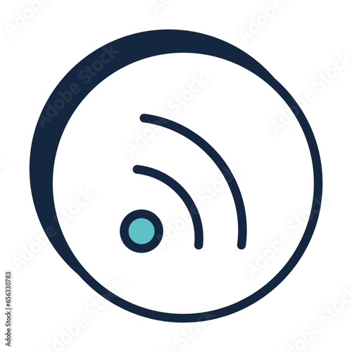 Rss icon vector stock illustration