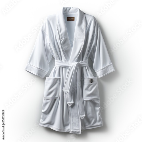 View Bathrobe Accessory Pocketon A Completely Wh E, Isolated On White Background, High Quality Photo, Hd photo